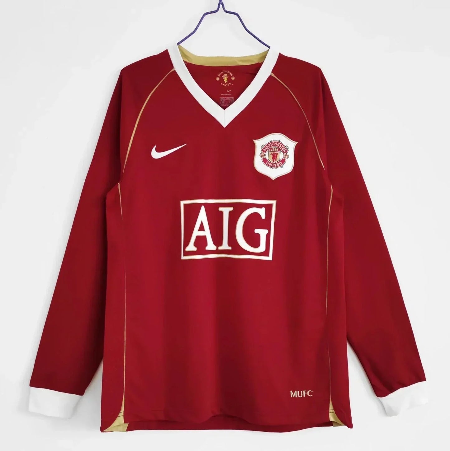 RETRO MANCHESTER UTD HOME  2008/09 FULL SLEEVES