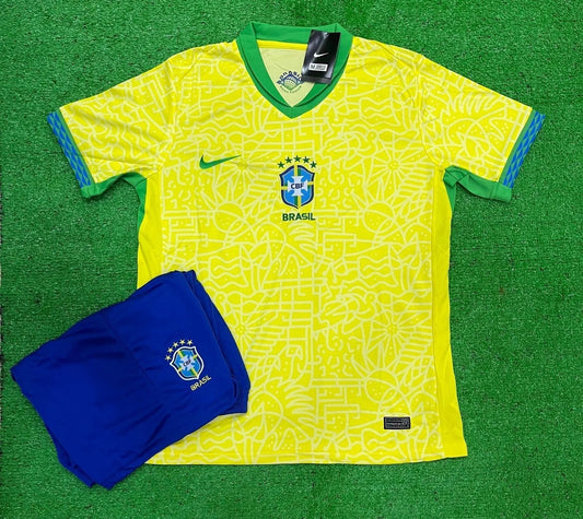 BRAZIL HOME FULL KIT 2024/25 (JERSEY AND SHORTS)